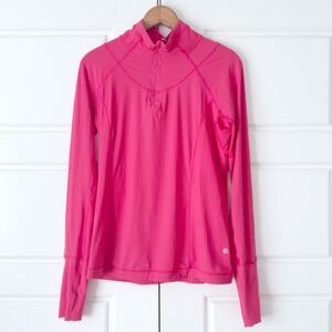 Lululemon Sunaway Runaway 1/2 Zip Pullover 10 Pink UPF+ Athletic Sweatwicking